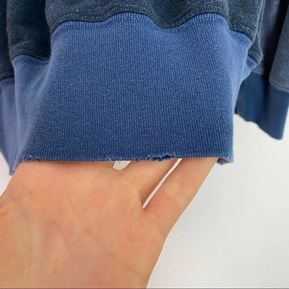 Current Elliott Stadium Sweatshirt Retro Terry Pullover Womens XS Contrast Blue - Picture 6 of 13